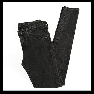 AG Adriano Goldschmied Black  Jeans The Legging Skinny Women Denim  26R Speckled
